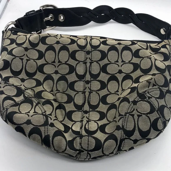 Coach | Bags | Coach Soho Hobo Signature C Bag Black Gray
